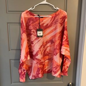 Vibrant Women's NWT Blouse in Pink and Orange